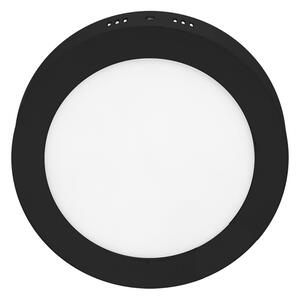 T-LED Fekete rögzíthető LED-panel, gömbölyű, 120mm, 6W A fény színe: Melegfehér