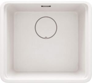 Deante Momi, 1 kamrás gránit mosogató 500x450x230 mm gazdaságos szifonnal, fehér matt, DEA-ZKM_A10A