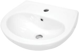 Deante Jasmin, falra szerelhető kerámia mosogató 457x364x169 mm, fehér fényes, DEA-CDJ_6U4W