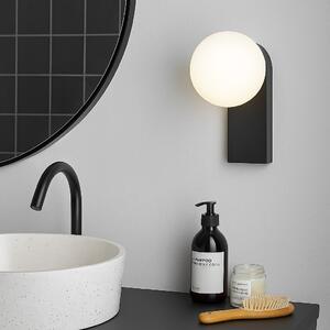 Opale fekete fali lámpa, IP44, 9,5W, 2700K melegfényű LED