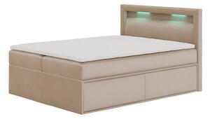 Kárpitozott ágy PRADA, 160x200 cm. Bézs