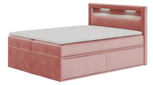 Kárpitozott ágy PRADA, 160x200 cm. Lazac színű
