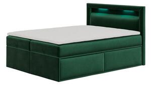 Kárpitozott ágy PRADA, 160x200 cm. Zöld