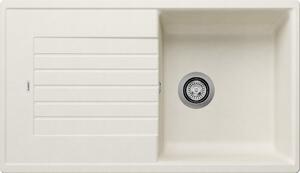 Blanco Zia 5 S, szilgránit mosogató 860x500x190 mm, 1 kamrás, fehér puha, BLA-527204