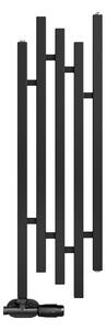 Regnis sertés, fűtőelem 320x1400mm, egylyukú bal alsó csatlakozással 50mm, 710W, fekete, matt, SERTÉS 140/30/LD50/FEKETE