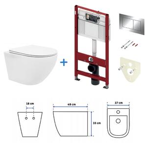 Tece Carlo, fali WC készlet Rea Carlo 49x37 cm + szerelőmodul a Tece vakolat alá, TEC-9400412-REA-C2760
