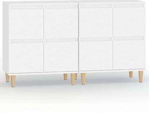 VIDAXL - Fehér Fa Tálalószekrény Szett - 2 db - 60x35x70 cm