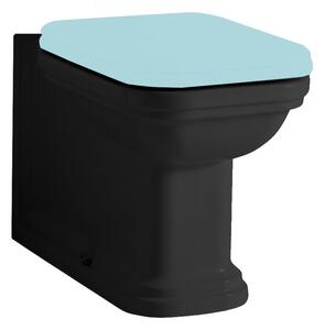 Kerasan Kerasan, WALDORF WC kombi tál 40x68cm, alsó/hátsó hulladék, fekete matt, 411731