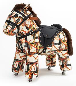 King Home Hobby Horse Pony Gyerekfotel Lovas Mintás