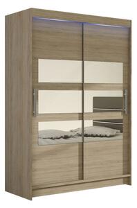 Gardróbszekrény Closico Pacron V, Laminált forgácslap, 200x120x58cm, Sonoma tölgy