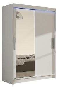 Gardróbszekrény Closico Pacron VI, Laminált forgácslap, 200x120x58cm, Fehér