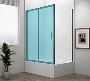 Polysan Polysan, MÉLYFEKETE zuhany oldalfal 750x1650mm, átlátszó üveg, MD3116B