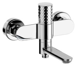 Mereo Mereo, Falra szerelhető fürdőkád csaptelep csuklós karú gyémánttal, Viana, tartozékok nélkül, 150 mm, króm, MER-CBE90203A