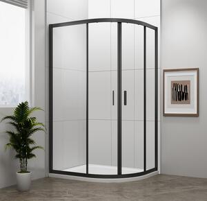 Polysan Polysan, EASY BLACK négyzet alakú zuhanyparaván 1000x800mm, L/R, átlátszó üveg, EL2915B
