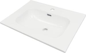 Deante Tubo, beépített kerámia mosogató 603x460x175mm, fehér fényes, DEA-CTU_6U6W