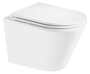 Mereo Mereo, kapucnis falra szerelhető WC, Smart Flush RIMLESS, kerámia, incl. ülések, MER-VSD85T1