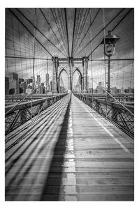 Művészeti nyomat Melanie Viola - NEW YORK CITY Brooklyn Bridge, (40 x 60 cm)