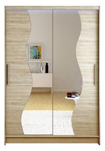 Gardróbszekrény Closico Pacron S, Laminált forgácslap, 200x120x58cm, Sonoma tölgy