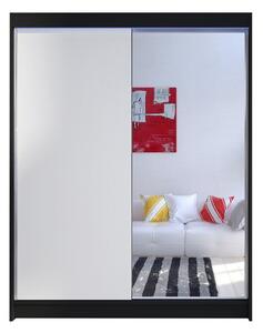 Gardróbszekrény Closico Vastor I, Laminált forgácslap, 200x150x58cm, Fekete, Fehér