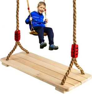 Gyermek kötélhinta, fa üléssel, erős kötél + fém gyűrűkkel, 100 -