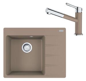 Franke Készletek - G215 szett, illatos mosogató CNG 611-62 TL/2 és keverő FC 3055.424, kasmír/króm 114.0650.770