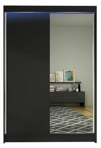 Gardróbszekrény Closico Salvor I, Laminált forgácslap, 200x120x58cm, Fekete
