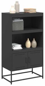 VidaXL Fém Magasszekrény - Fekete - 68,5x38,5x123,5 cm