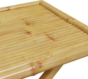 VidaXL összecsukható bambusz kerti asztal 110x55x75 cm