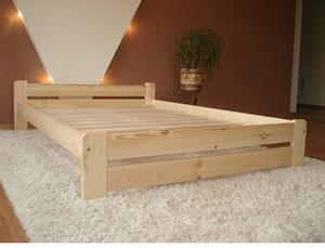 Emelt masszív ágy ágyráccsal 160x200 cm Égerfa