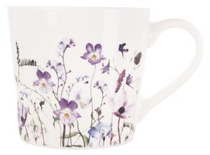 Fehér-lila porcelán bögre 430 ml Louka – Orion