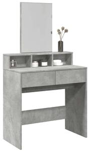 VidaXL Sminkasztal Tükörrel - Betonszürke - 80x41x144,5cm