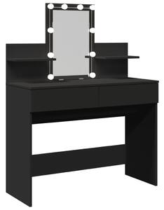 VidaXL Sminkasztal LED-es - Fekete - 100x40x130 cm