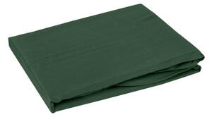 Dina pamut-szatén gumis lepedő Sötétzöld 140x200 cm +30 cm