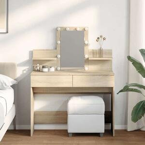 VidaXL Sminkasztal LED-del - Sonoma Tölgy - 100x40x130 cm