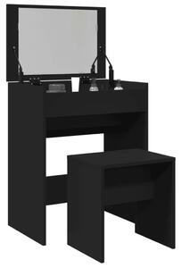 VidaXL Fekete Sminkasztal Szett - 60x40x75 cm