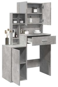 VidaXL Sminkasztal Szekrény - Beton Szürke - 80x35x132 cm