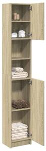 VidaXL sonoma tölgy színű forgácslap fürdőszobaszekrény 32x25,5x190 cm