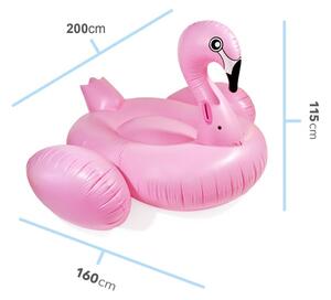 Strandmatrac felfújható MAXI Flamingó 200 x 260 x 115 cm