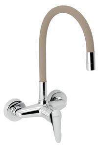 Novaservis Ferro Zumba, mosogatócsaptelep elasztikus karral 150 mm, bézs-króm, 94480-0BE