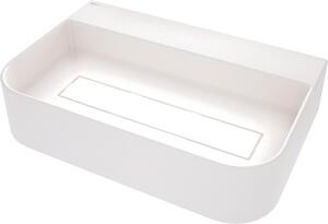 Deante Arnika, gránit munkalap mosdó 605x405x135 mm, fehér matt, DEA-CQA_AU6S