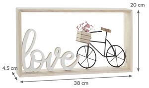 LOVE - Kerékpár dekoráció - 38x20 cm