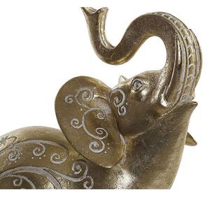 Elefánt szobor - Aranyszínű - 21 cm