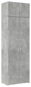 VidaXL betonszürke szerelt fa tárolószekrény 70 x 42,5 x 225 cm