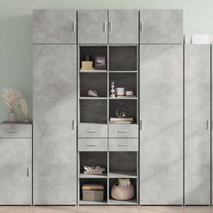 VidaXL betonszürke szerelt fa tárolószekrény 70 x 42,5 x 225 cm