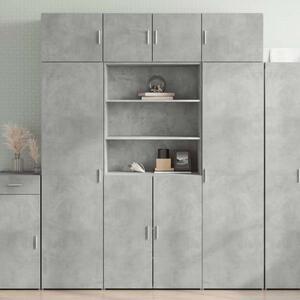 VidaXL betonszürke szerelt fa tárolószekrény 80 x 42,5 x 225 cm