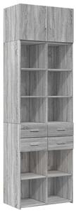 VidaXL szürke sonoma színű szerelt fa tárolószekrény 70x42,5x225 cm