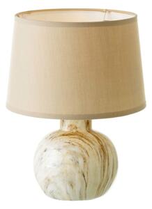 Bézs kerámia asztali lámpa textil búrával (magasság 26,5 cm) – Casa Selección