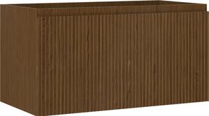 Mexen Rivel, fürdőszobaszekrény 90 cm, 1 fiók, rovátkolt, diófa, 91A20-09047-1-BF86