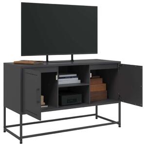VidaXL TV-szekrény - Ipari Stílus - Fekete Acél - 100x40cm