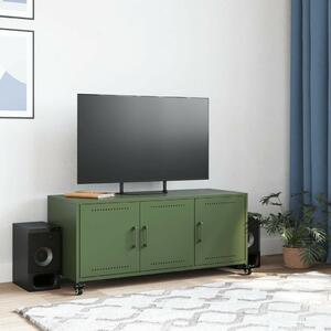 VidaXL Acél TV-szekrény - Olívazöld - 100x40x45 cm